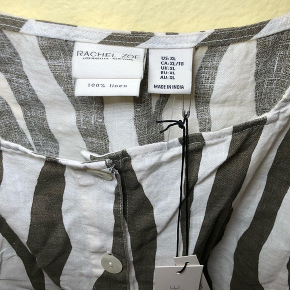 Rachel Zoe 100%Linen sleeveless crop top size XL - Picture 5 of 8